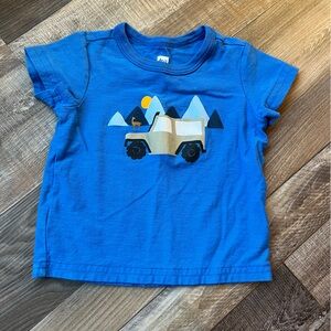 Tea Collection Blue Tee with Car Graphic